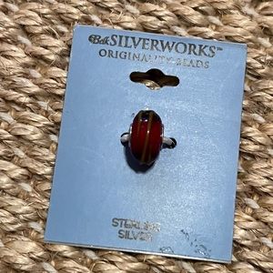 Belk's Silverworks Sterling and Red Bracelet Bead - NWT